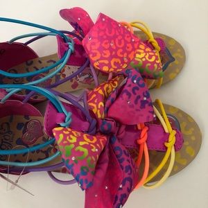 NICKELODEON JOJO SIWA BOW RAINBOW SANDAL
